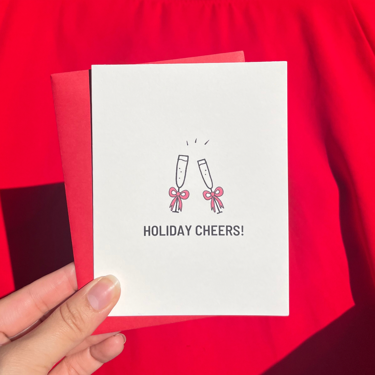 Champagne Holiday Cheers | Christmas Gift | Greeting Card