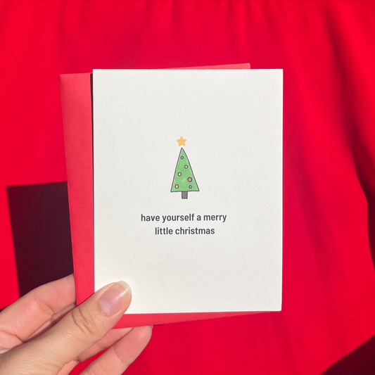 Merry Little Christmas Tree | Christmas Gift | Christmas Greeting Card