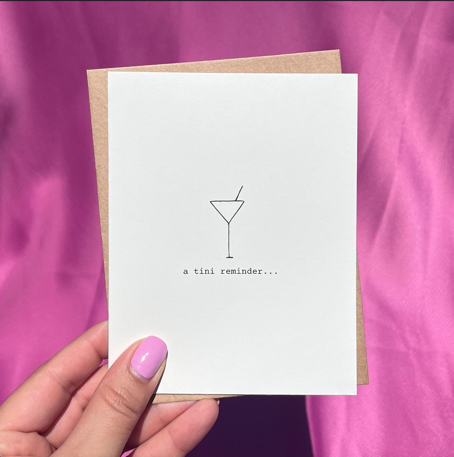 A Tini Reminder | Martini Greeting Card