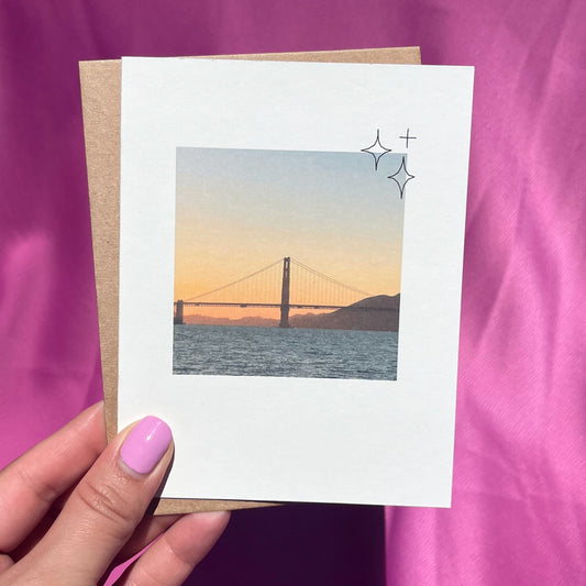 Golden Gate Bridge Sunset | San Fransisco Greeting Card