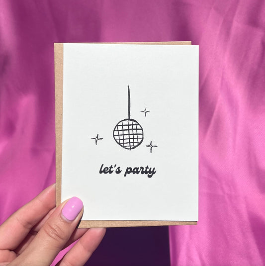 Disco Ball Let's Party | Greeting Card Invitation