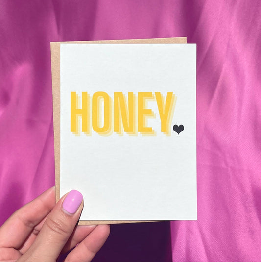 Honey Greeting Card | Greeting Card for Boyfriend , Girlfriend