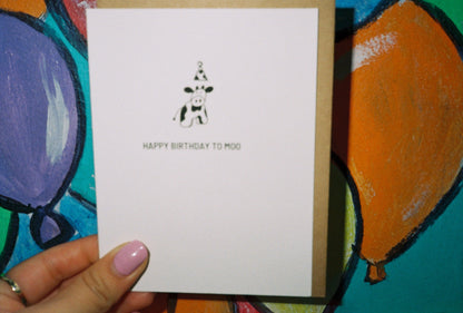 Birthday Cow | Animal Birthday Greeting Card