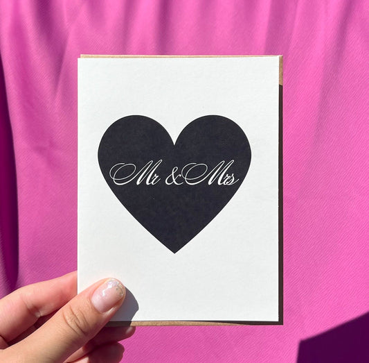 Mr & Mrs Wedding Greeting Card | Engagement Gift