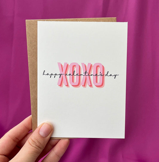 Valentine's Day Greeting Card | Blank Greeting Card | XOXO